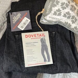 Dovetail Workwear Women's Black Denim Overalls